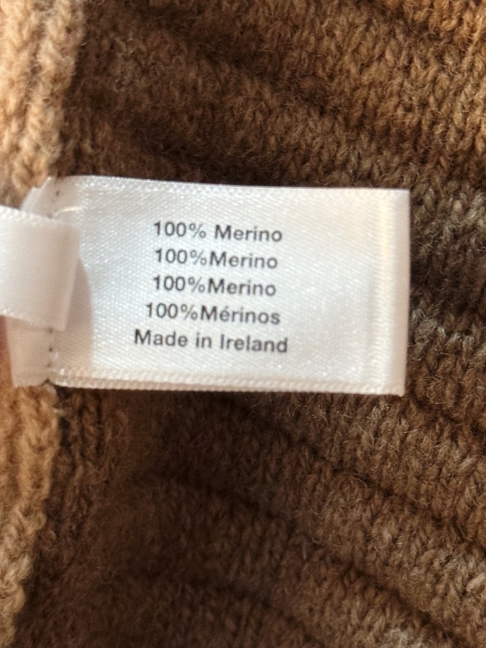 McConnell Merino Wool Poncho Cape Open Knit V Neck Irish Sweater Wrap Textured - Picture 3 of 16